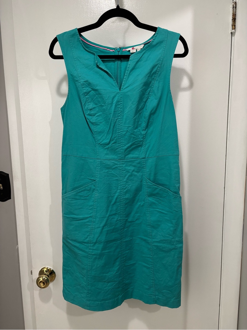 Boden Turquoise Sleeveless Sheath Dress Size 8
